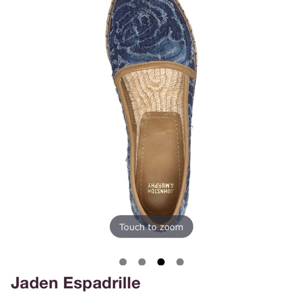 JOHNSTON & MURPHY Jaden Espadrille Italian Floral Cork Blue - Picture 7 of 14